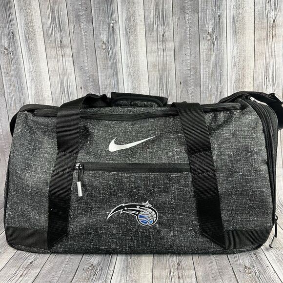 Nike Sport Duffle Bag Orlando Magic Heather Gray Pockets Compartments